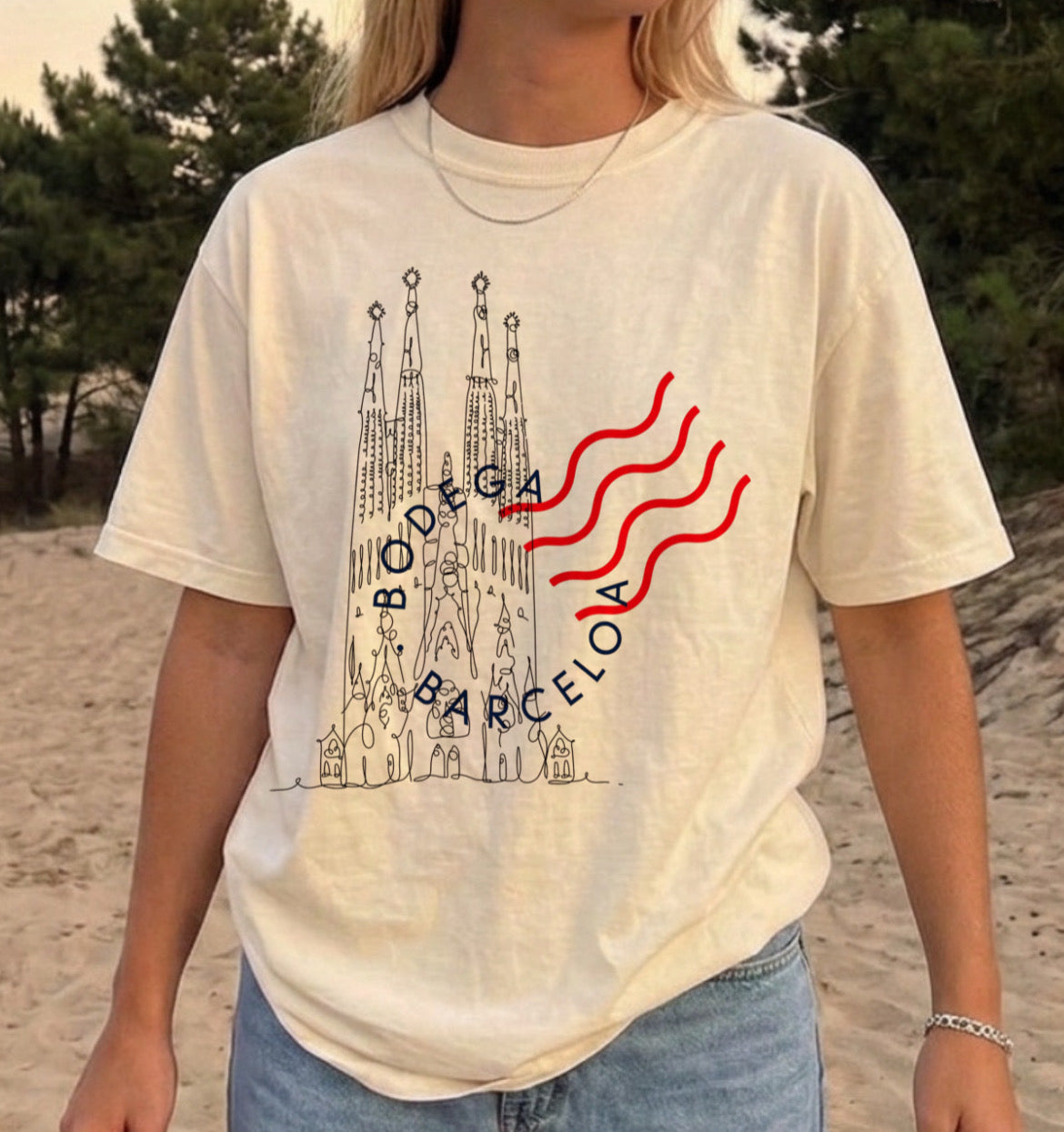 Barcelona Spain Shirt, Sagrada Familia Cultural Travel Graphic Tee Gaudi Building Art