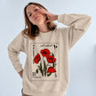 Palestine Sweatshirt Palestinian Poppy Flower Crewneck