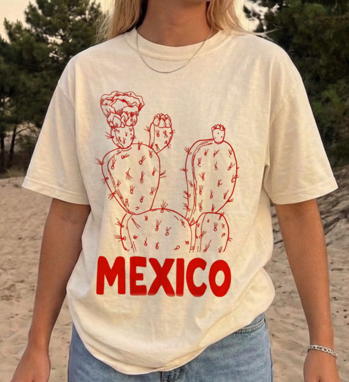 Mexico Cactus Shirt Mexican Heritage Tee Desert Graphic Travel Souvenir Gift
