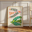 Free Palestine Save Gaza Poster