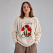 Palestine Sweatshirt Palestinian Poppy Flower Crewneck