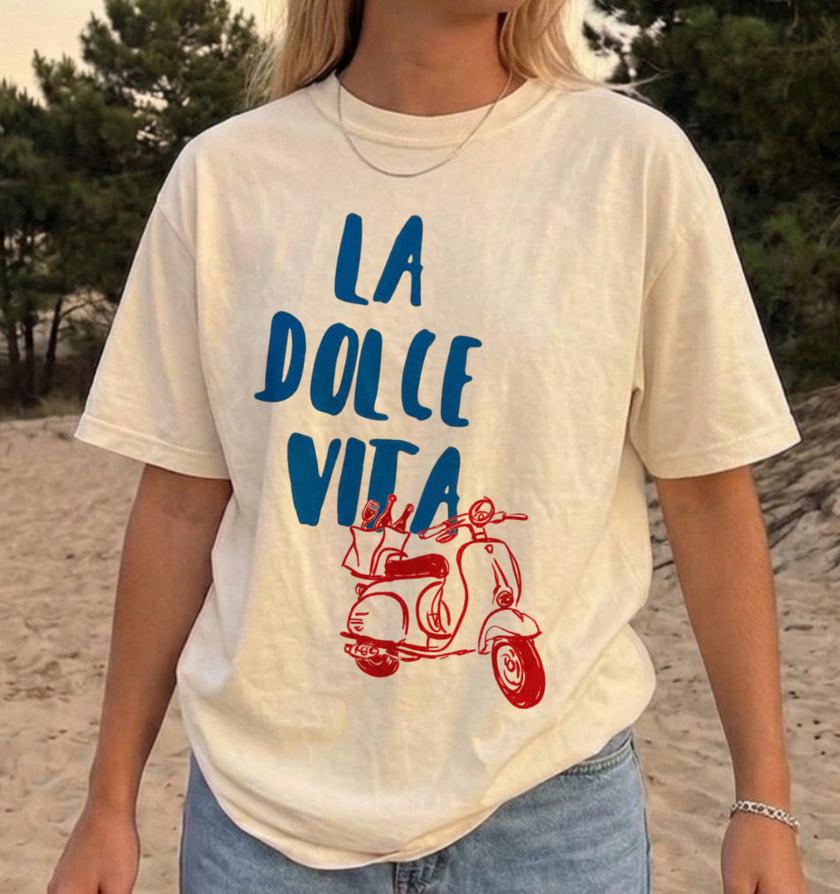 La Dolce Vita Vespa Shirt Italian Summer Graphic Tee Vintage Amalfi Coast Unisex