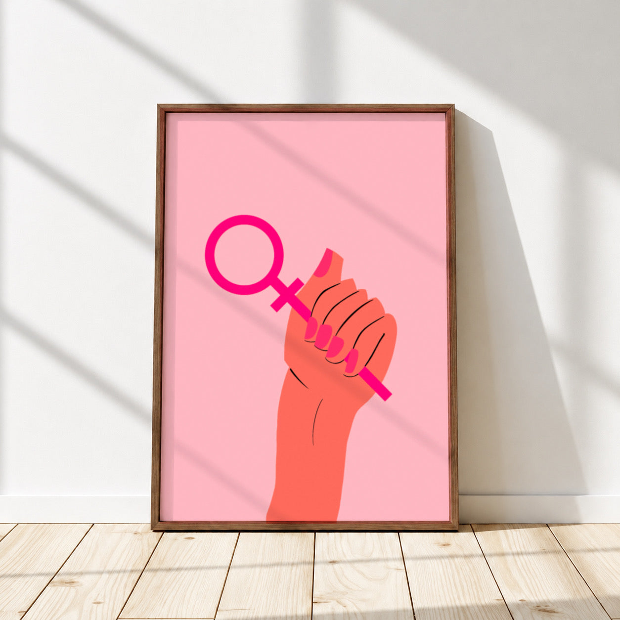 Feminist Art Print: Women Empowerment, Pink Decor