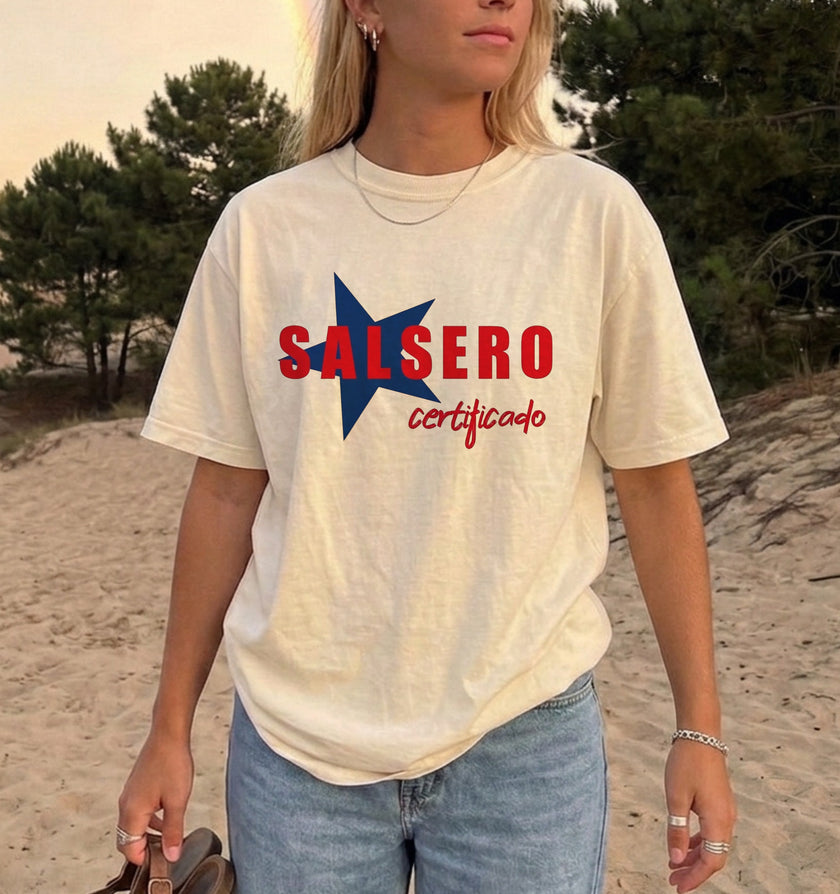 T-shirt Salsero Certificado Danseur de salsa Porto Rico Boricua Musique latine