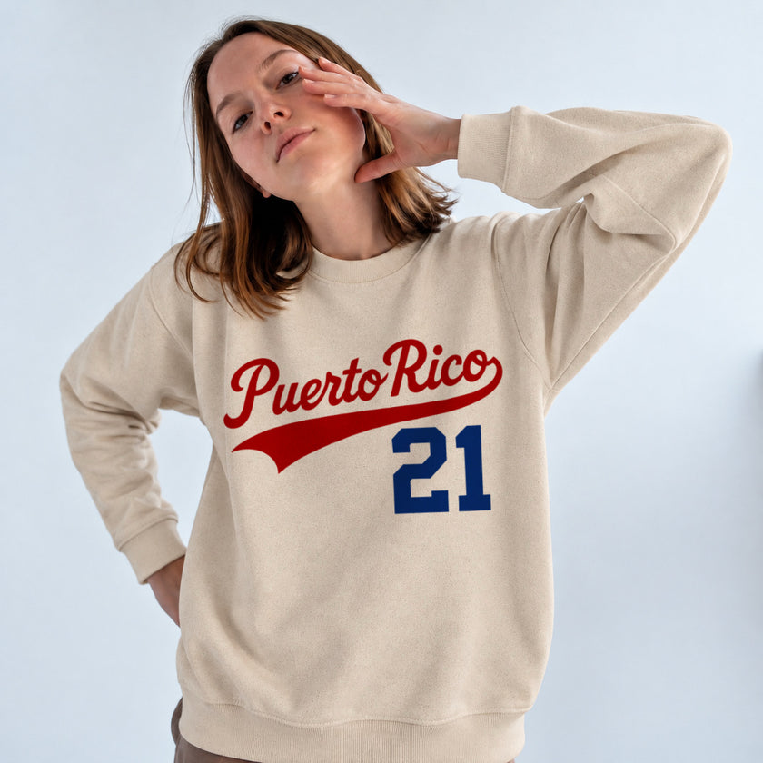 Puerto Rico 21 Sweatshirt Custom Number