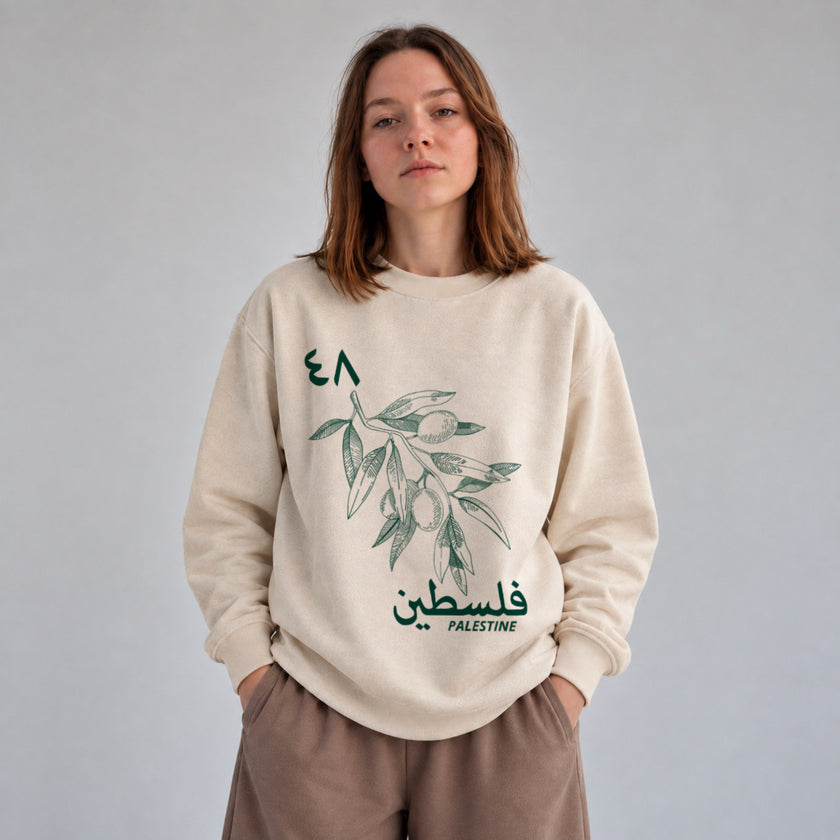 Palestine Sweatshirt Olive Branch Sweater
