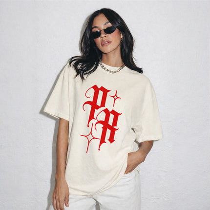 Puerto Rico PR T-Shirt | Vintage Gothic Letter Tee | Boricua Pride PR Graphic Unisex Top