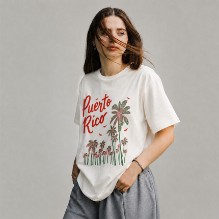 Puerto Rico Shirt Tropical Palm Tree