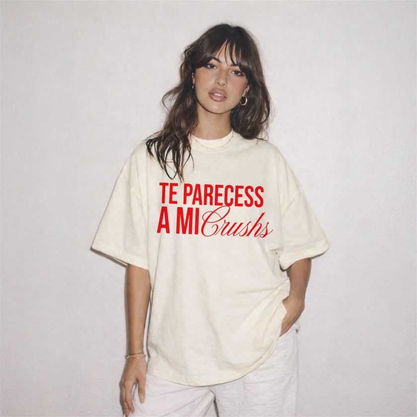 Te Pareces A Mi Crush Shirt Funny Spanish Valentine Flirty Quote Unisex Tee