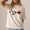 Syria Arabic T Shirt, Arabic Calligraphy Tee, Syrian Star Top, Unisex Middle Eastern Streetwear