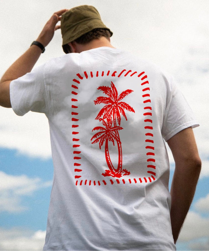 T-shirt unisexe Boricua avec palmier vintage et inscription « Puerto Rico Isla Del Encanto »