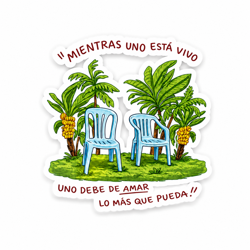 Spanish Quote Sticker Mientras Uno Este Vivo