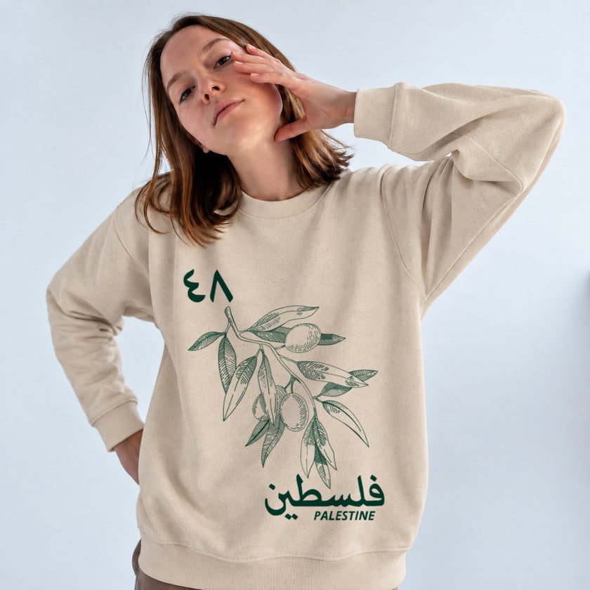 Palestine Sweatshirt Olive Branch Sweater