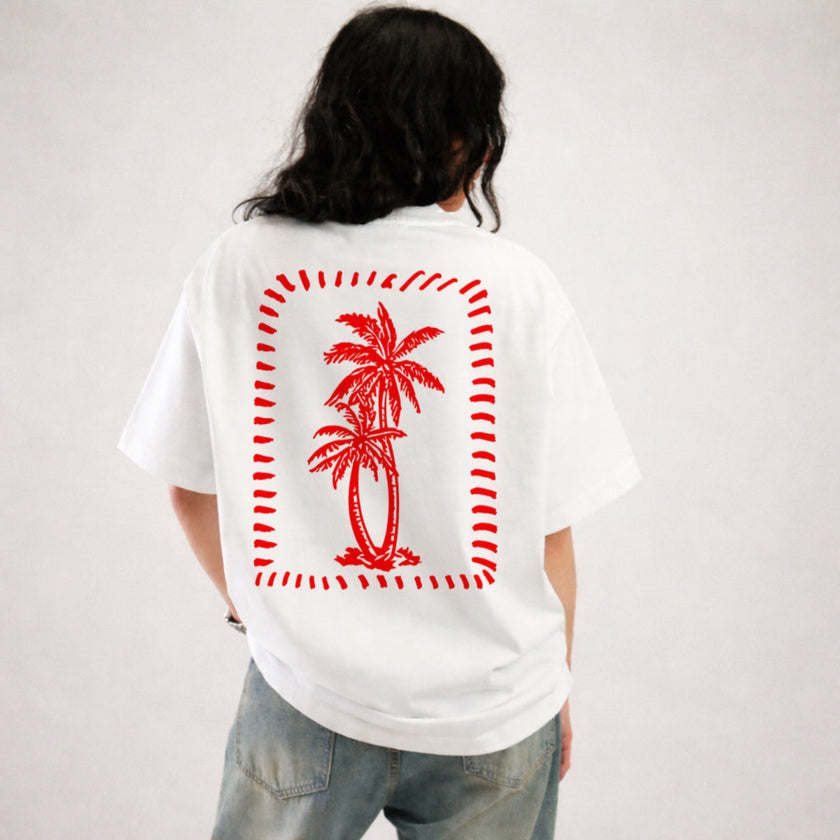 T-shirt unisexe Boricua avec palmier vintage et inscription « Puerto Rico Isla Del Encanto »