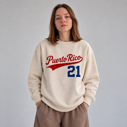 Puerto Rico 21 Sweatshirt Custom Number
