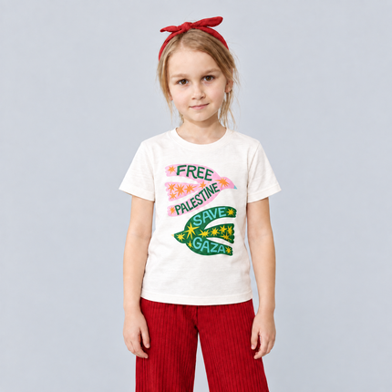 Free Palestine Save Gaza Kids Tee