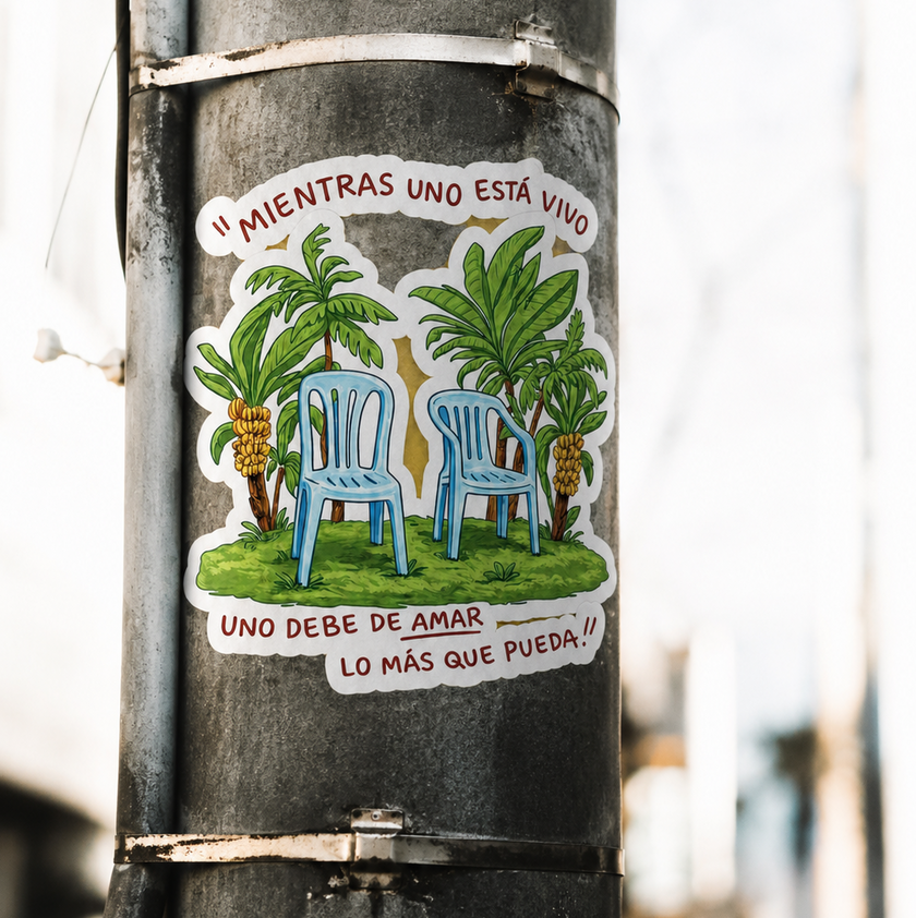 Spanish Quote Sticker Mientras Uno Este Vivo