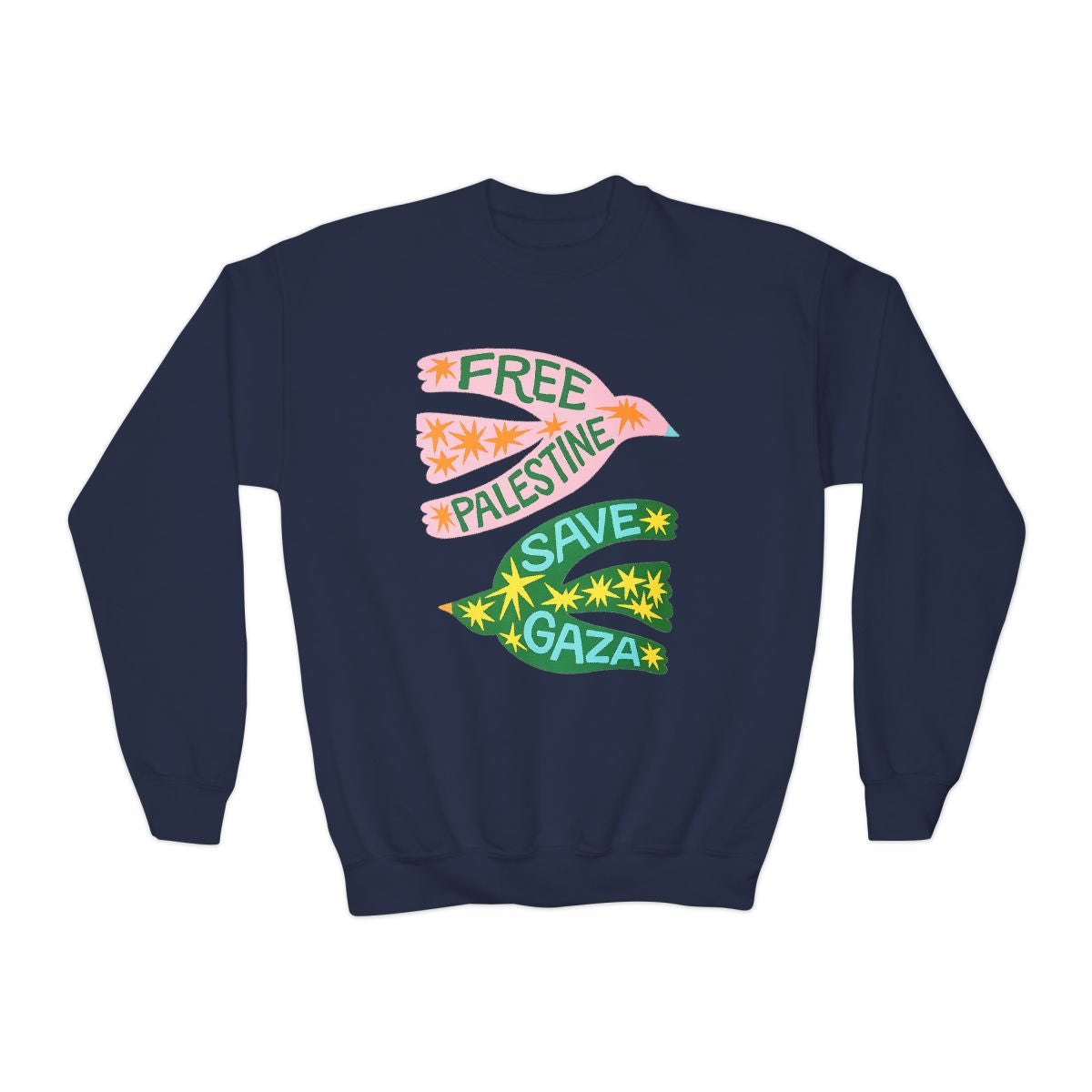 Free Palestine Save Gaza Youth Sweatshirt Kids Graphic Pullover Peace Statement Cozy Gift Wear
