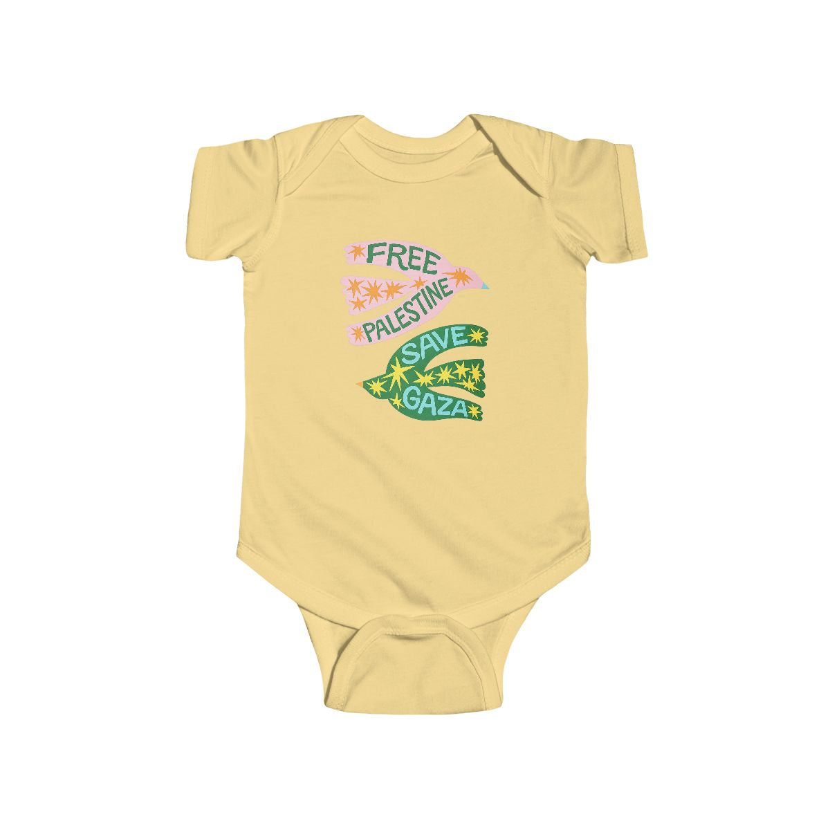 Baby Onesie Free Palestine Save Gaza Infant Bodysuit Cotton Newborn Gift Clothes