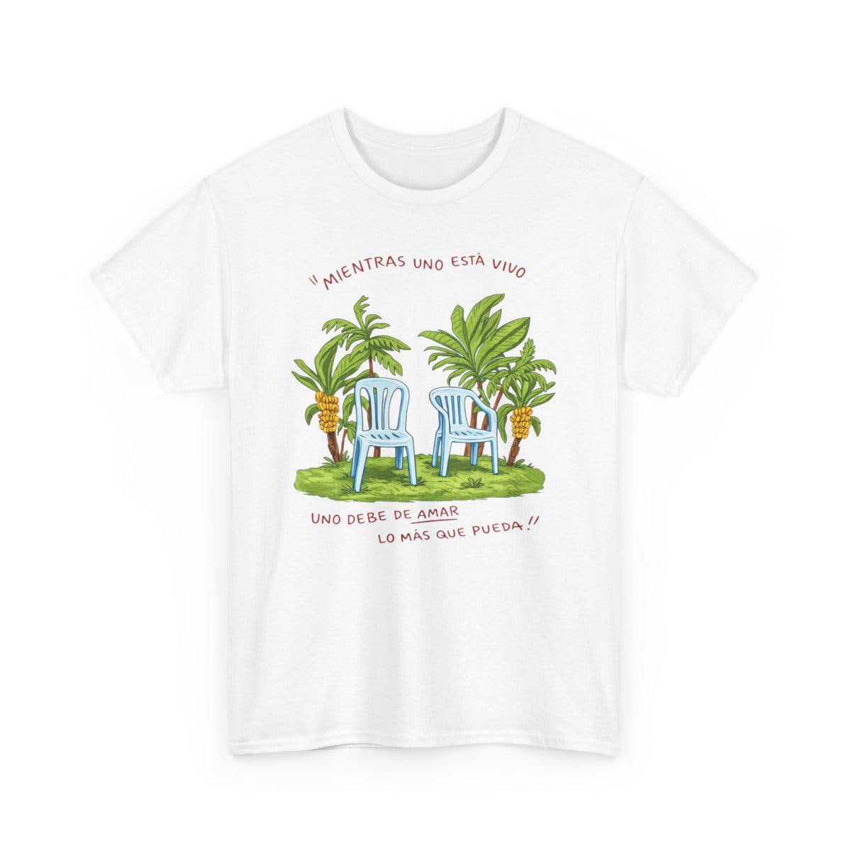 Spanish Quote T Shirt Mientras Uno Está Vivo Latin Love Message Tropical Art Shirt