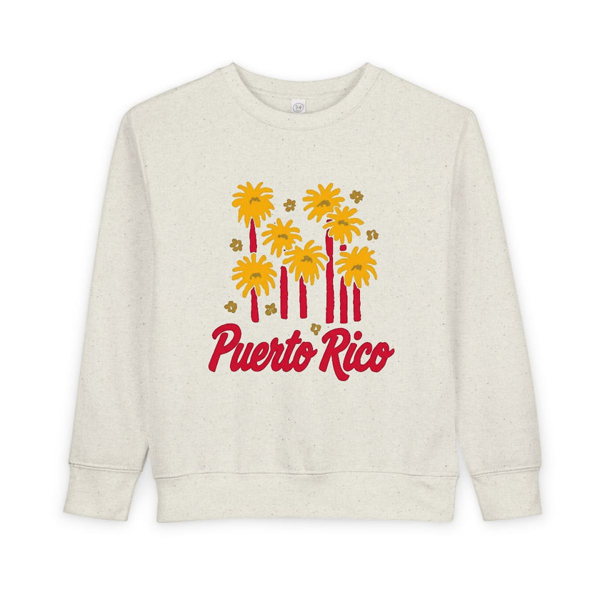 Puerto Rico Kids Sweatshirt Toddler Palm Tree Pullover Cute Caribbean Winter Gift Cozy