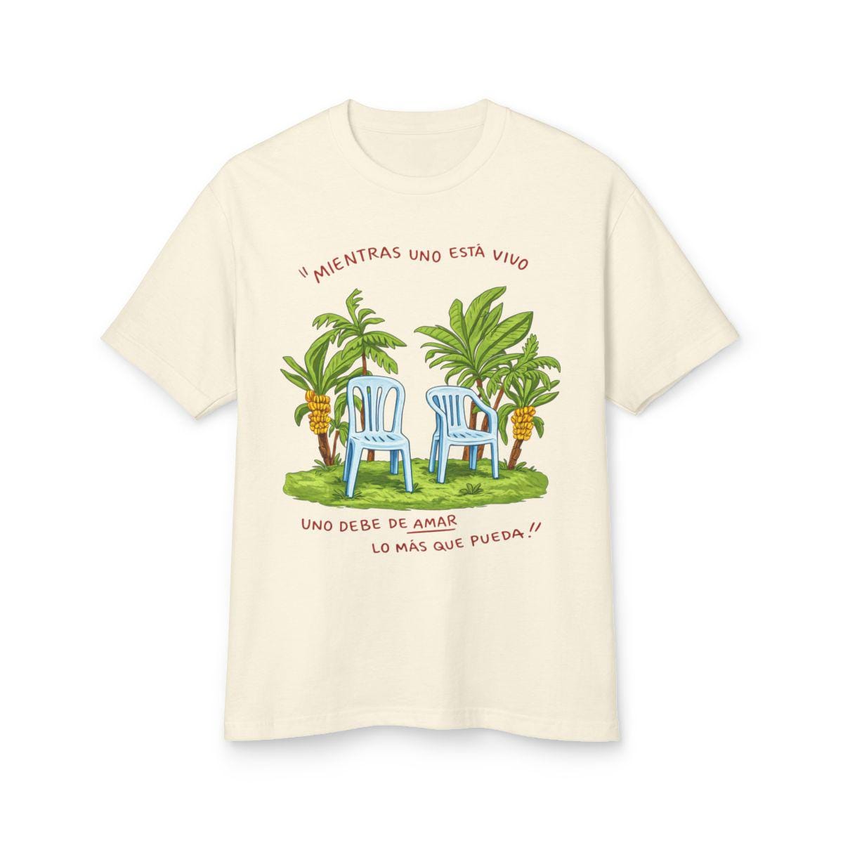 Spanish Quote T Shirt Mientras Uno Está Vivo Latin Love Message Tropical Art Shirt