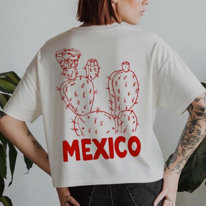 Mexico Shirt Boho Cactus Desert Graphic Tee Mexican Pride Vacation Mexican Top