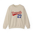 Venezuela Sweat-shirt Vintage Rétro Numéro Personnalisé Style Baseball Fierté Nationale Cadeau Unisexe Haut