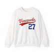 Venezuela Sweat-shirt Vintage Rétro Numéro Personnalisé Style Baseball Fierté Nationale Cadeau Unisexe Haut