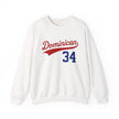 Sweat-shirt dominicain vintage, numéro personnalisé dominicain, col ras du cou, streetwear neutre, pull douillet, cadeau de voyage unisexe