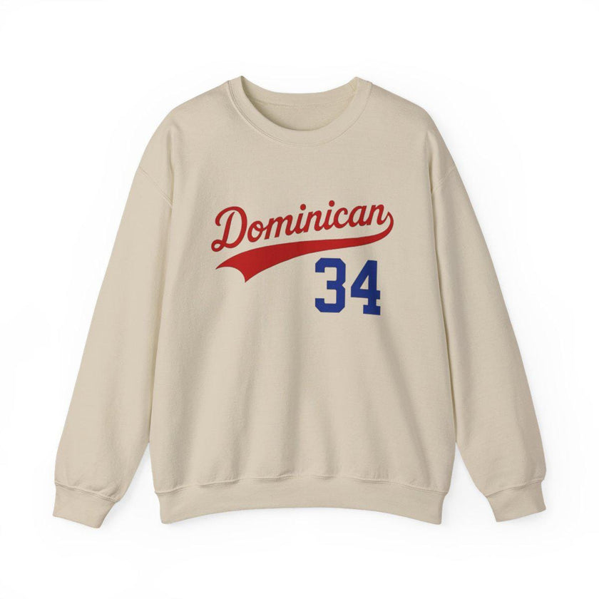 Sweat-shirt dominicain vintage, numéro personnalisé dominicain, col ras du cou, streetwear neutre, pull douillet, cadeau de voyage unisexe
