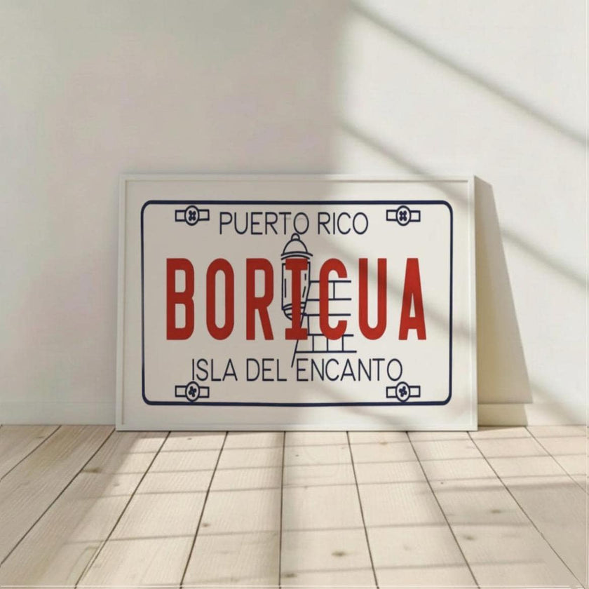 Puerto Rico Boricua Wall Art, Isla del Encanto Poster, Puerto Rican Pride Latino Print