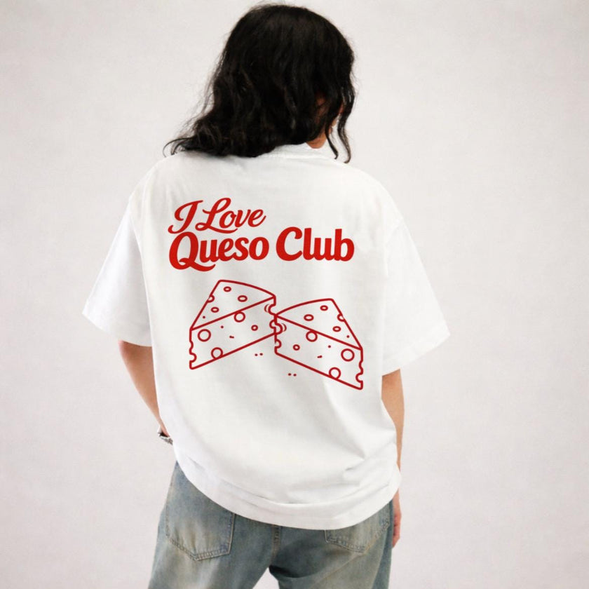 T-shirt « I Love Queso », cadeau amusant pour les amateurs de fromage, t-shirt unisexe pour le Taco Tuesday