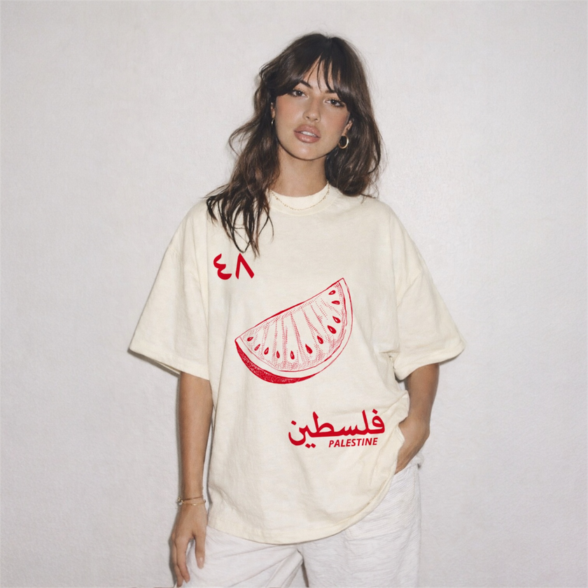 Palestine T-Shirt 1948 Arabic Graphic, Watermelon Design Tee For Free Palestine
