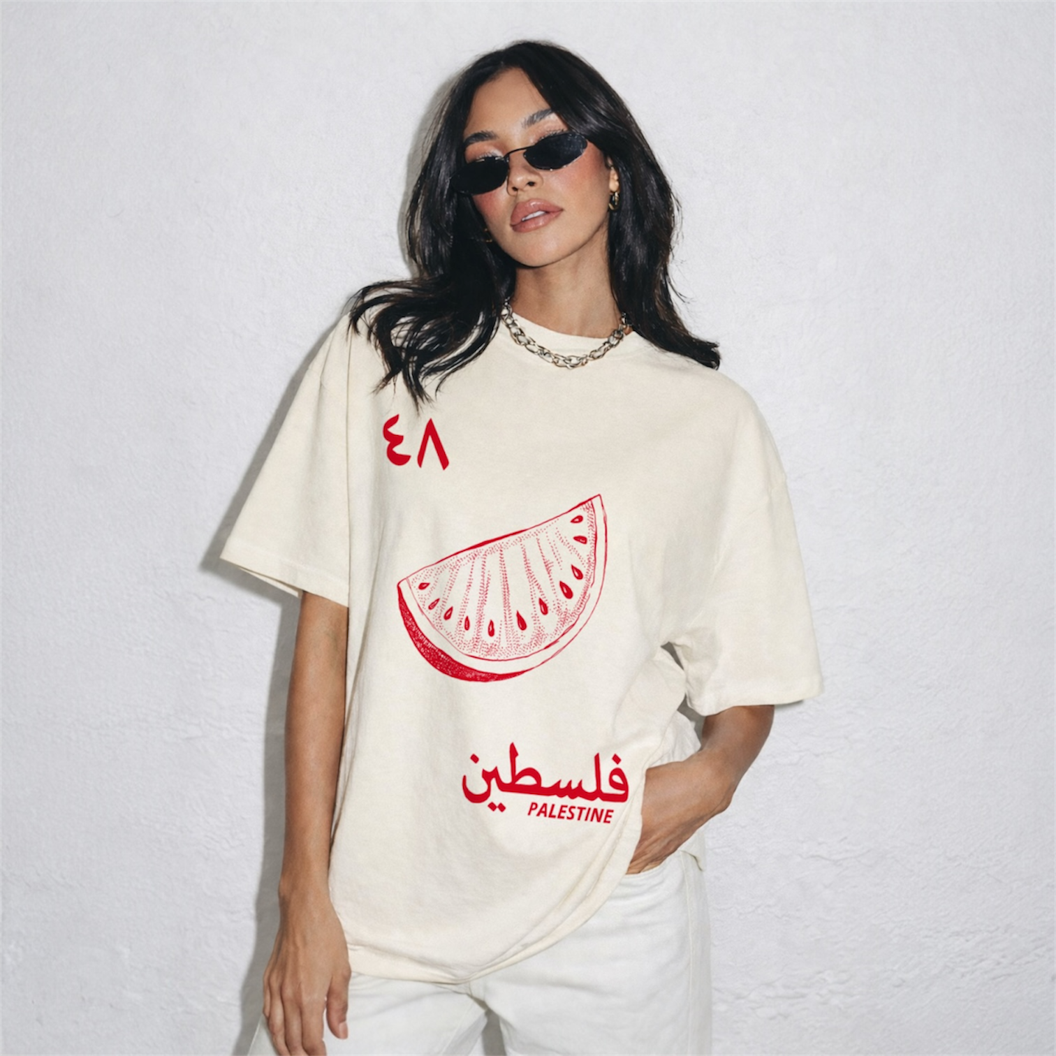 Palestine T-Shirt 1948 Arabic Graphic, Watermelon Design Tee For Free Palestine