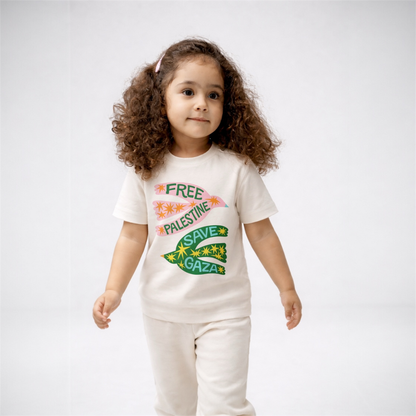 Free Palestine Kids Shirt Save Gaza Toddler Tee Activist Graphic Gift Unisex Cotton Top