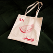 Palestine Watermelon Tote Bag Eco Canvas Free Palestine Arabic Design Script, Eco-Friendly Cotton Canvas