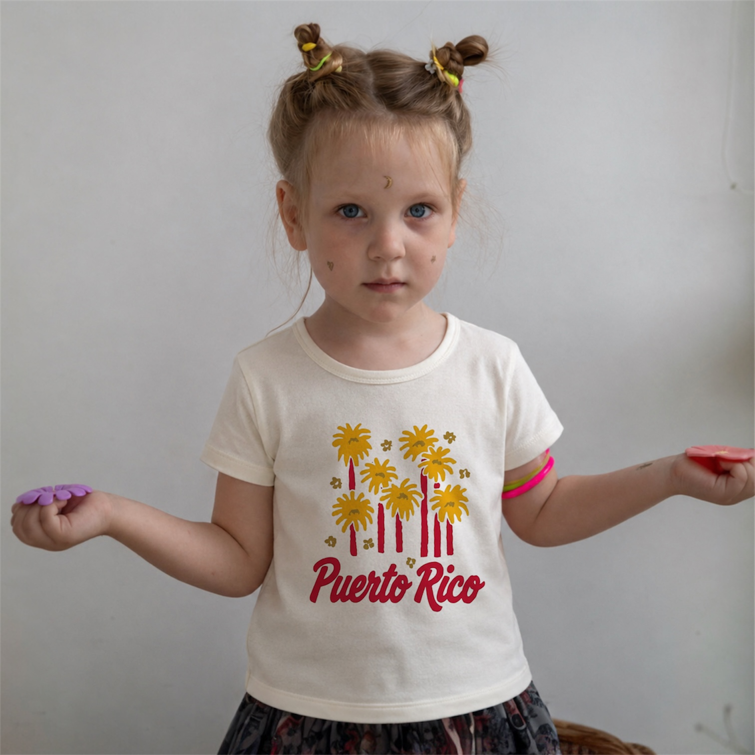 Puerto Rico Kids Shirt Cute Palm Tree Tee Toddler Summer Vacation Gift Caribbean Style