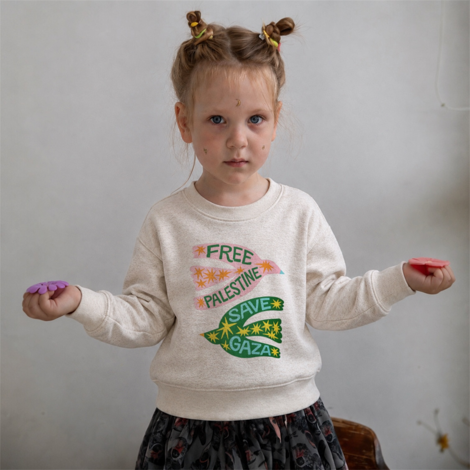 Free Palestine Save Gaza Toddler Sweatshirt Kids Peace Graphic Pullover Gift Cozy Soft Outfit