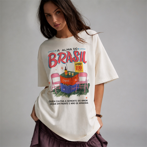 Brazil Graphic T Shirt Vintage Brasil Tee A Alma Do Brasil Retro Streetwear Gift