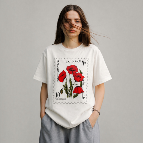 Free Palestine Shirt Poppy Flower Shirt