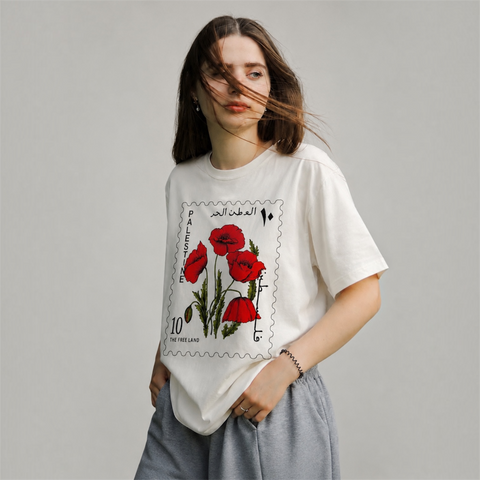 Free Palestine Shirt Poppy Flower Shirt